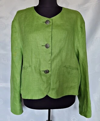 CHAQUETA MUJER DE LINO DISTLER OKTOBERFEST DIRNDL TIROL AUTÉNTICA DE COLECCIÓN: US14/EU42 Foto 1 de 4