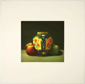 TERENCE MILLINGTON - Apfel mit Birnen - handsignierte Farbradierung - Bild 1 von 1