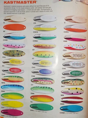 1/12oz ACME KASTMASTER ICE FISHING SPOON CRAPPIE BLUEGILL WALLEYE COLOR CHOICE  - Image 1 of 4