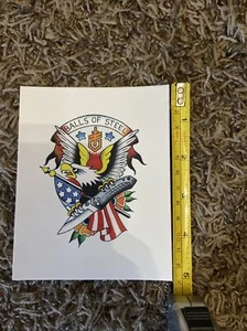 Gerber Bald Eagle Sticker  Balls Of Steel Knife Knives Outdoor Sticker Decal 5” - Picture 1 of 1