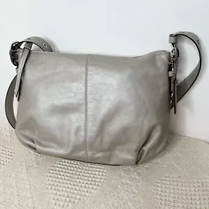 Borsa a tracolla Coach Alexandria argento pelle metallizzata sottile 13890W - Foto 1 di 8