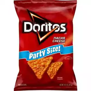 Doritos Nacho Cheese Tortilla Chips, Party Size, 14.5 oz Bag - Picture 1 of 6