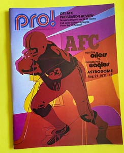 HOUSTON OILERS VS PHILADELPHIA EAGLES - 21.08.1971 ~ KOMPLETTES PROGRAMM / ASTRODOME - Bild 1 von 1