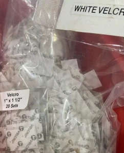 25er Pack Klettband Marke 1” x 1 1/2” weiß Klettverschluss selbstklebend abziehbar Rückseite NEU - Bild 1 von 2