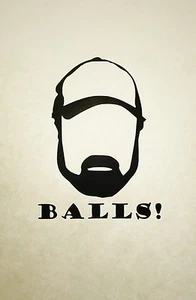 Supernatural Bobby Singer Balls Precision Die Cut Vinyl Decal Sam Dean Idjits - Picture 1 of 2