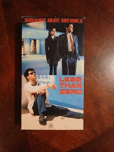 Less Than Zero VHS Movie Starring Andrew McCarthy, Robert Downey Jr., Gertz - Picture 1 of 3