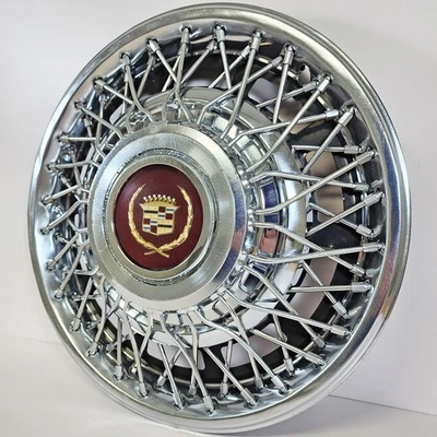 UNO 1981-1985 Cadillac Eldorado/Seville # 2046G tapacubos de cable de 15" GM # 01623577 Foto 1 de 4