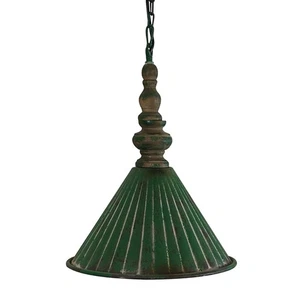 Farmhouse Country Pendant Chandelier Light Fixture in Vintage Green - Picture 1 of 6