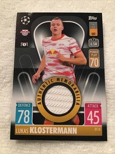 2021-22 Topps Attax LUKAS KLOSTERMANN Soccer Jersey Relics RB LEIPZIG - Picture 1 of 3