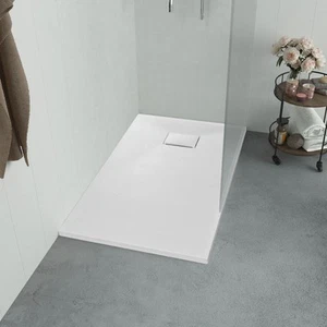 Shower Base Pan with Center Drain Shower Tray Bath Pan SMC Rectangular vidaXL - Picture 1 of 96