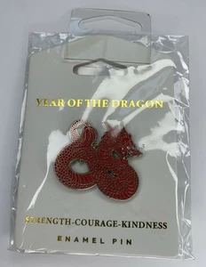 Jahr des Drachen Pin Neu im Paket Rot Emaille Chinesisches Sternzeichen 1,5 Zoll - Bild 1 von 4