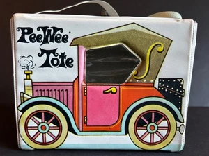 Estuche de transporte vintage de vinilo Pee Wee 1966 Ideal Toy Corp Uneeda leer - Imagen 1 de 11