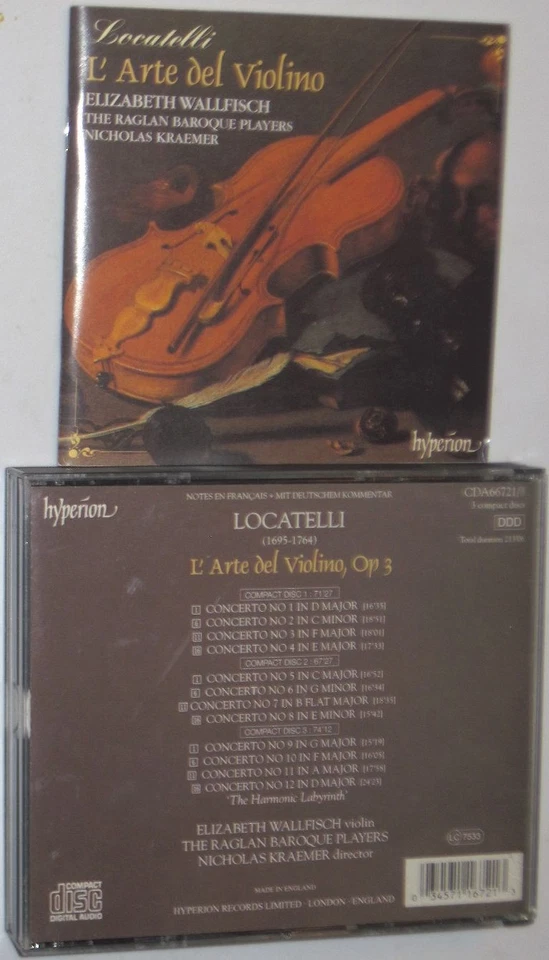 LOCATELLI: 12 Violin Concertos op.3 "The Art of the Violin" - 3 CDs - Wallfisch - Image 1 of 1