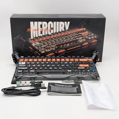 Gravastar Mercury K1 Pro Gaming Keyboard in CyberFlare (GSK1PRO_BO_BLK) - Image 1 of 4