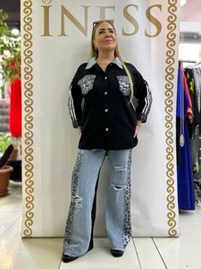 ✨ Rita Fink 2-teiliges Jeans Outfit, Gr. 18/52 Made in Turkey - Statement Style - Bild 1 von 5