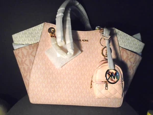 MICHAEL KORS JET SET TRAVEL CHAIN SCHULTERTASCHE mit kleinem Schlüssel/Münzetui. - Bild 1 von 2