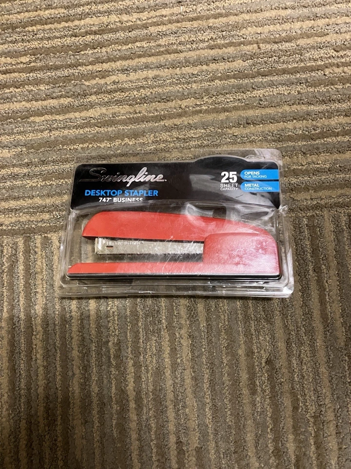 NEW NIB NIP Swingline METAL Stapler DARK RED 747  Office Space - Image 1 of 1