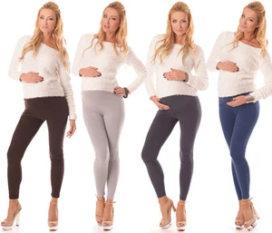 Stretchy Maternity Leggings Over Bump Full Length Size 8 10 12 14 16 18 1000/25 - Picture 1 of 17