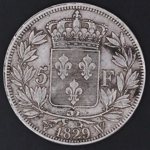 FRANCE 5 FRANCS CHARLES X 1829 W ARGENT - Bild 1 von 2