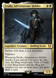 Frodo, Adventurous Hobbit 0002 Mythic Foil Lord of the Rings Commander MTG NM - Picture 1 of 2
