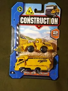 Construction Vehicle Set New in Package Bulldozer Dump Truck Diecast Metal And P - Picture 1 of 3