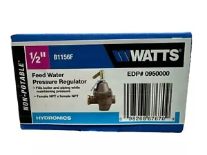 Watts B1156F 1/2" Bronce Alta Capacidad Alimentación Agua Presión Regulador 0950000 NUEVO - Imagen 1 de 7
