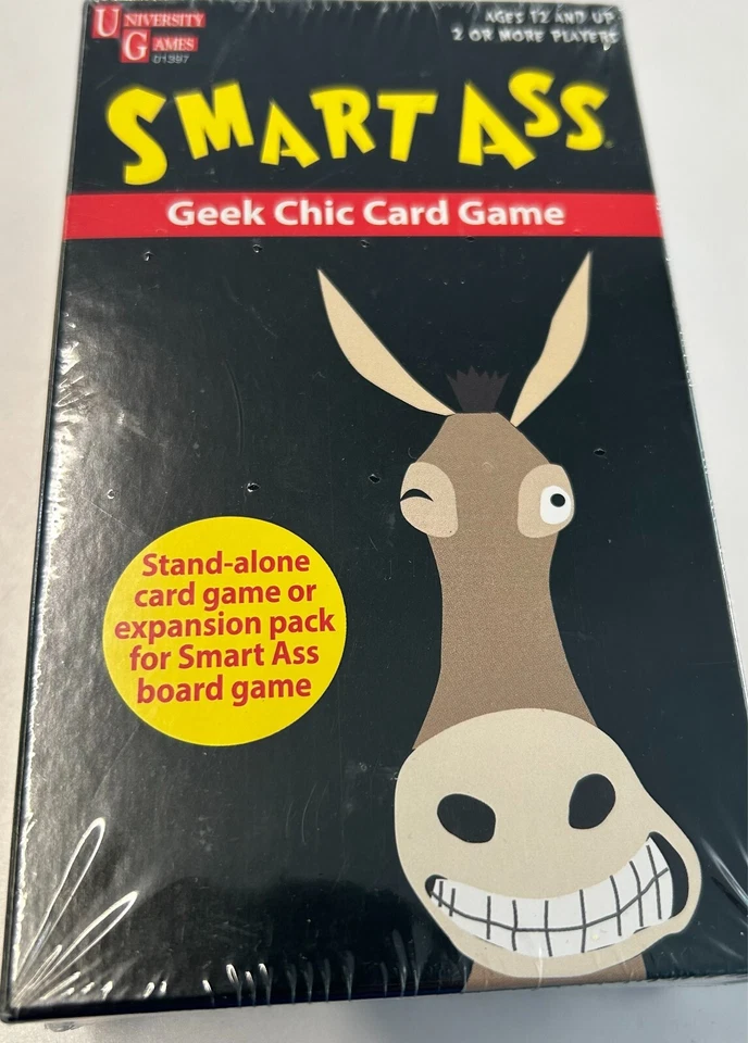 New Sealed University Games Smart Ass Geek Chic Card Game Age 12+ - Image 1 of 2