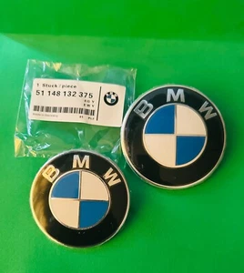 2 X BONNET BADGE EMBLEM 82MM 74MM REPLACEMENT BMW - E46 E36 E90 E60 E83 E92 M3 - Picture 1 of 2