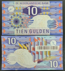 1997 Netherlands 10 Gulden BANKNOTE UNC - Picture 1 of 1