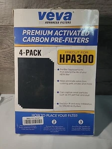 VEVA Air Purifier Filter Replacements 4 Pack Precut For HPA300 Activated Carbon - Picture 1 of 6