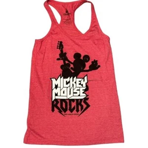 Disney Parks Mickey Mouse Rocks Red Tank Top Women's Large - Picture 1 of 3