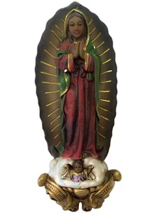 Placa de Pared Virgen de Guadalupe 8" Alto Poliresina - Imagen 1 de 2