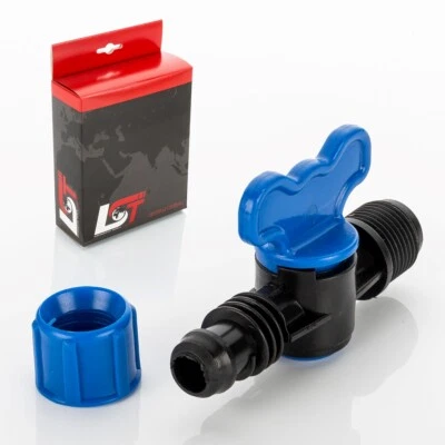 Absperrhahn Kugelhahn PE-Rohr Schlauch für Tropfanlage Gartenbewässerung 17x1/2" - Bild 1 von 4