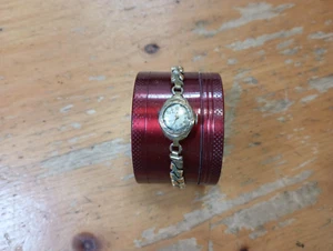FUNKTIONIERENDE VINTAGE REA ROCKFORD IL DAMEN BULOVA 10K GOLD ARMBANDUHR SPEIDEL - Bild 1 von 10