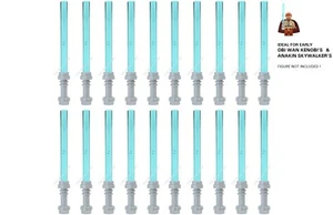 20 X OFFICIAL LEGO - STAR WARS LIGHTSABERS - LBG HILT / TRANS BLUE - FAST - NEW - Picture 1 of 1