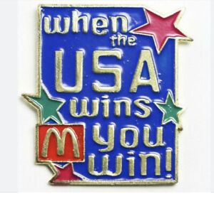 Épingles olympiques de McDonald's que vous gagnez quand les États-Unis gagnent ton or épinglage McDonald