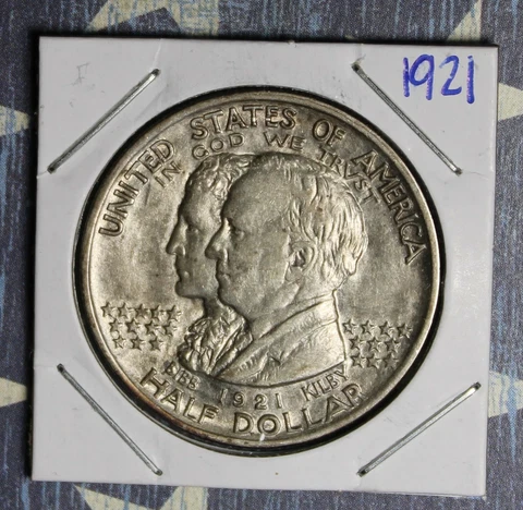 1921 ALABAMA SILVER COMMEMORATIVE HALF DOLLAR NICE COLLECTOR COIN Cover