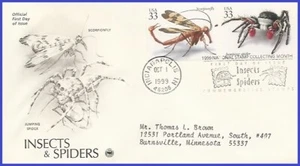 USA4 #3351s ADDR PCS ARTCRAFT FDC STR2  Insects and Spiders Scorpionfly - Picture 1 of 1