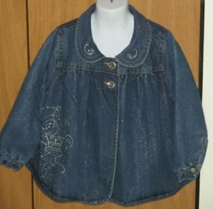 Disney Store Exclusive Girl's 10/12 Glitter Princess Embroidered Pink Lined Coat - Picture 1 of 4