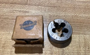 3/8-16 Round Split Adjustable Thread Die 1" Vintage NOS Threadwell USA - Picture 1 of 5
