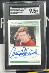 SGC 9.5 2013 Star Trek TNG Heroes & Villians Christopher McDonald AUTO - Imagen 1 de 2