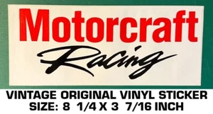 MOTORCRAFT RACING FORD - VINTAGE ORIGINAL VINYL DECAL STICKER - Picture 1 of 2