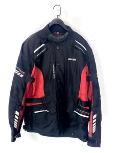 iXS Riding Experience Motorcycle Biker Jacket Black Red Size L - Picture 1 of 22