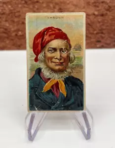 Tarjeta de tabaco Suecia 1911 Sub Rosa Cigars Types of Nations - Imagen 1 de 2