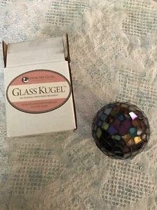 Iron art glass traditional friendship ball. Glass kugel.  4” - Picture 1 of 3