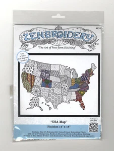Proyecto de bordado ~ Mapa de EE. UU. Design Works Zenbroidery #DW4034 - Imagen 1 de 4
