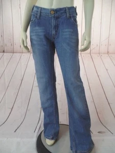 LEVIS Jeans 13M Jr. Blau Faded Wash Baumwolle Lycra Stretch Distressing Flare Boho - Bild 1 von 12