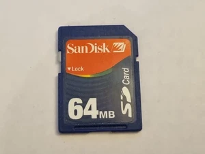 SANDISK 64MB FULL SIZE SD CARD - UK SELLER - FREE POSTAGE - Picture 1 of 1