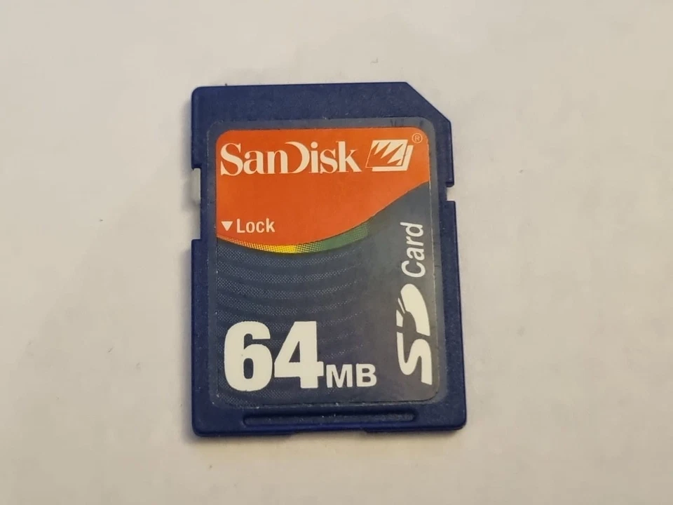 SANDISK 64MB FULL SIZE SD CARD - UK SELLER - FREE POSTAGE - Image 1 of 1