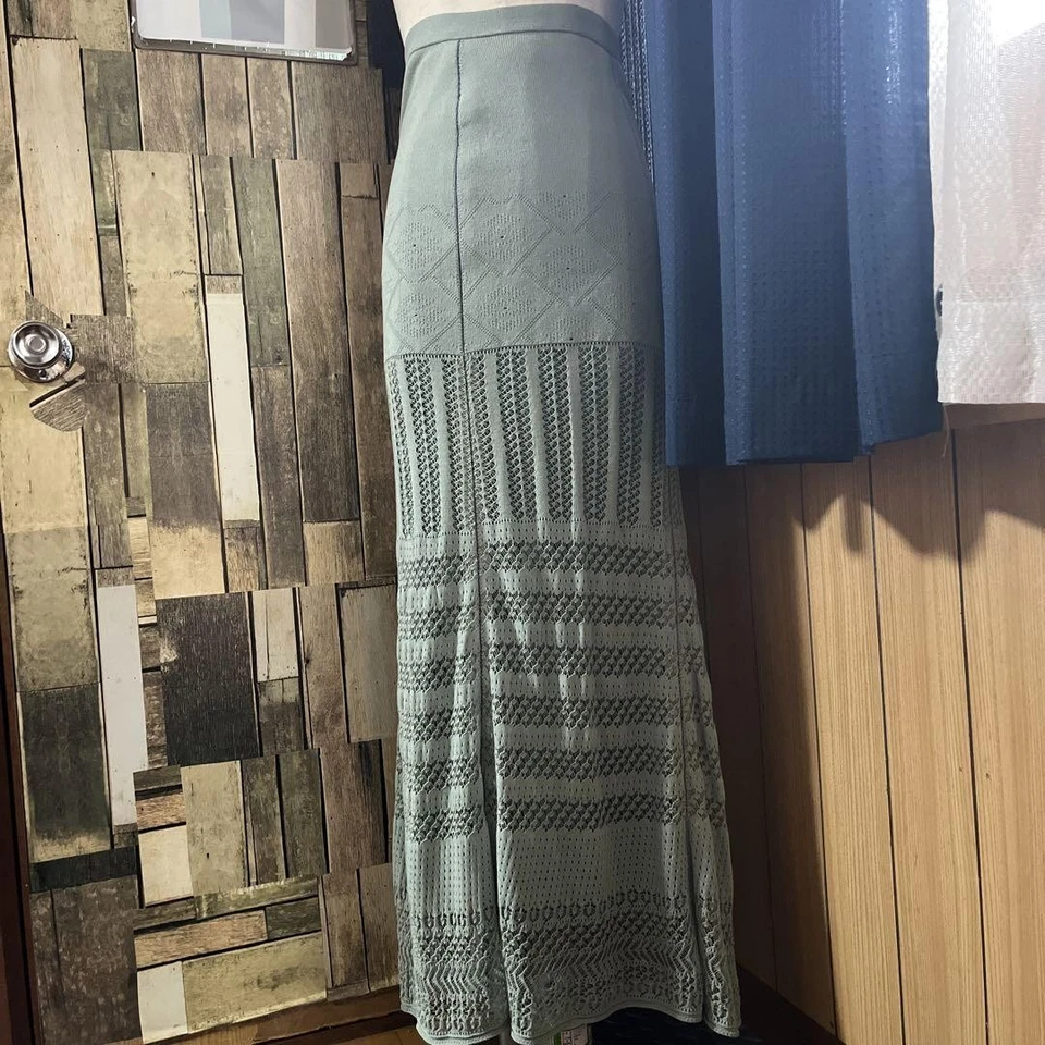 Jean Paul Gaultier Long Skirt Light Green Approx 97cm With Petticoat Slim Fit - Image 1 of 4